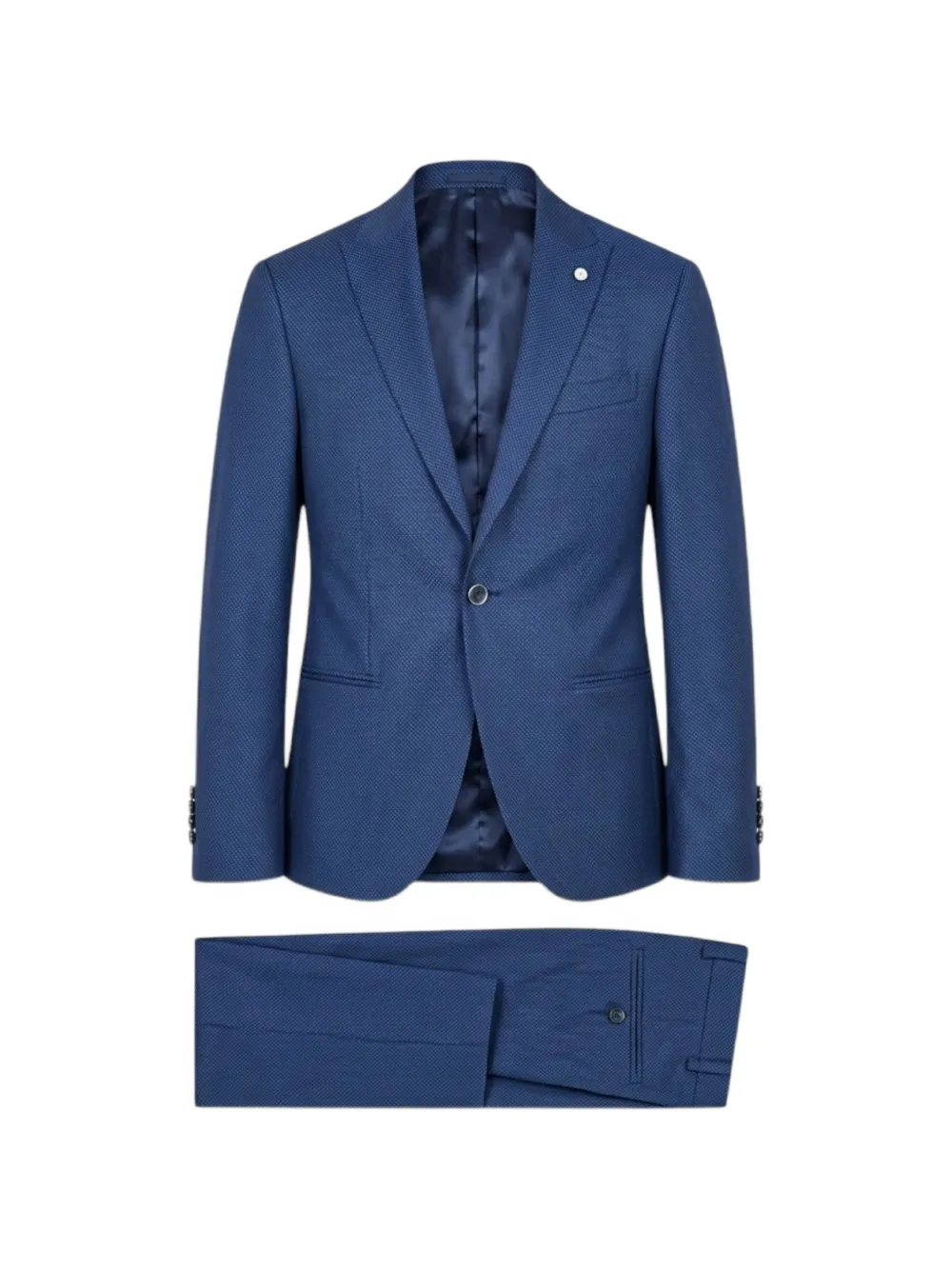LUIGI BIANCHI MANTOVA textured single-breasted suit - Blu