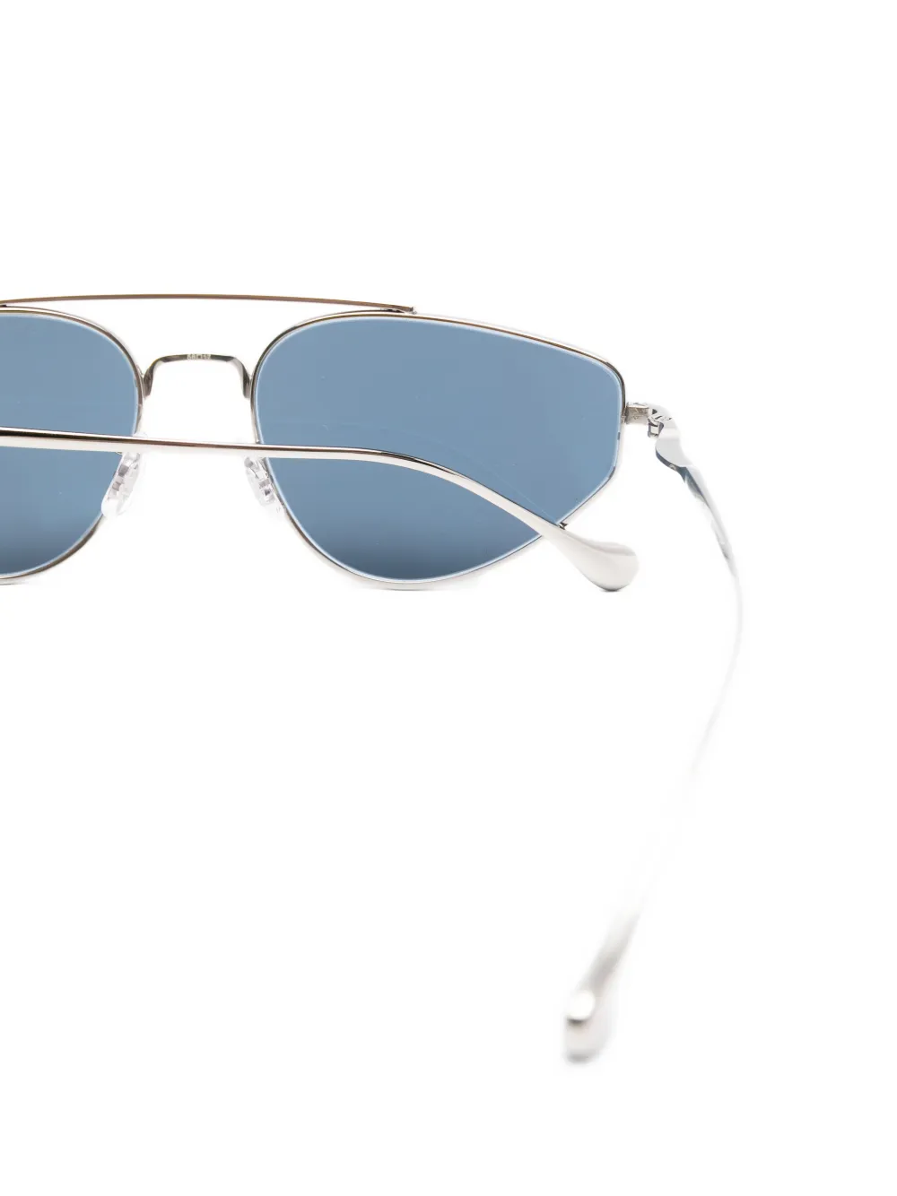 Jil Sander Zonnebril met geometrisch montuur Zilver
