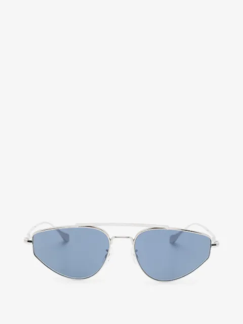 Jil Sander double-bridge geometric-frame sunglasses