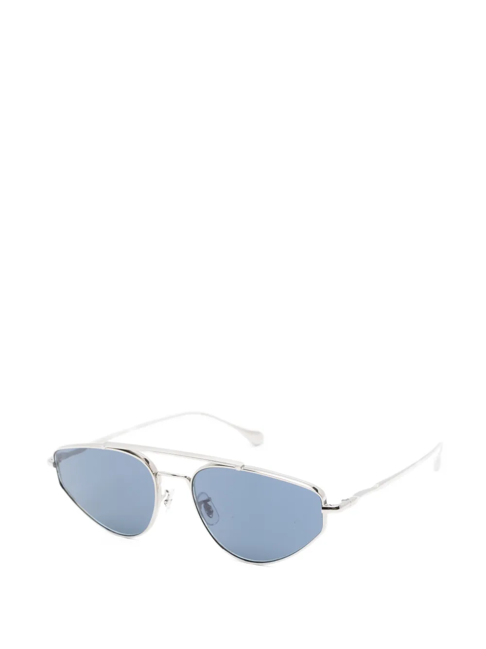 Jil Sander Zonnebril met geometrisch montuur Zilver