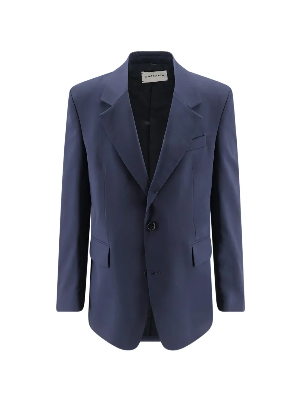 AMARANTO single-breasted notch-lapels blazer - Blu