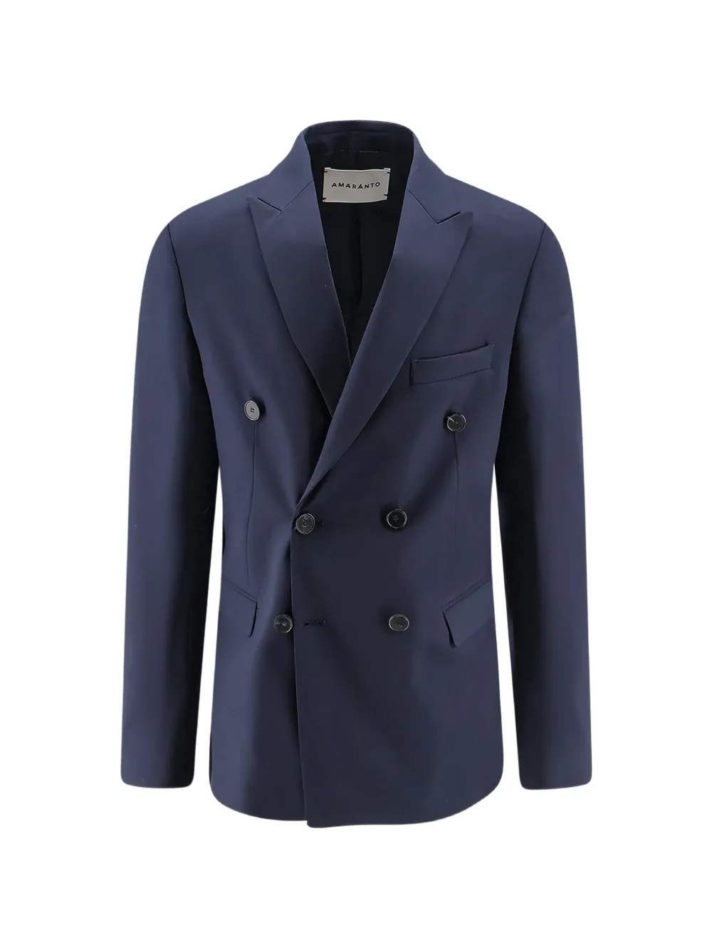 AMARANTO double-breasted peak-lapel blazer - Blu