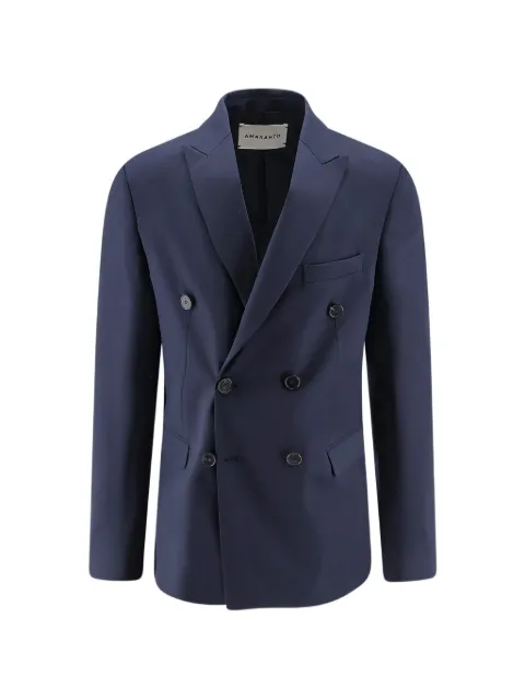 AMARANTO  double-breasted peak-lapel blazer