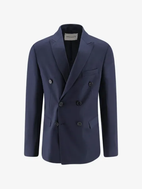 AMARANTO double-breasted peak-lapel blazer