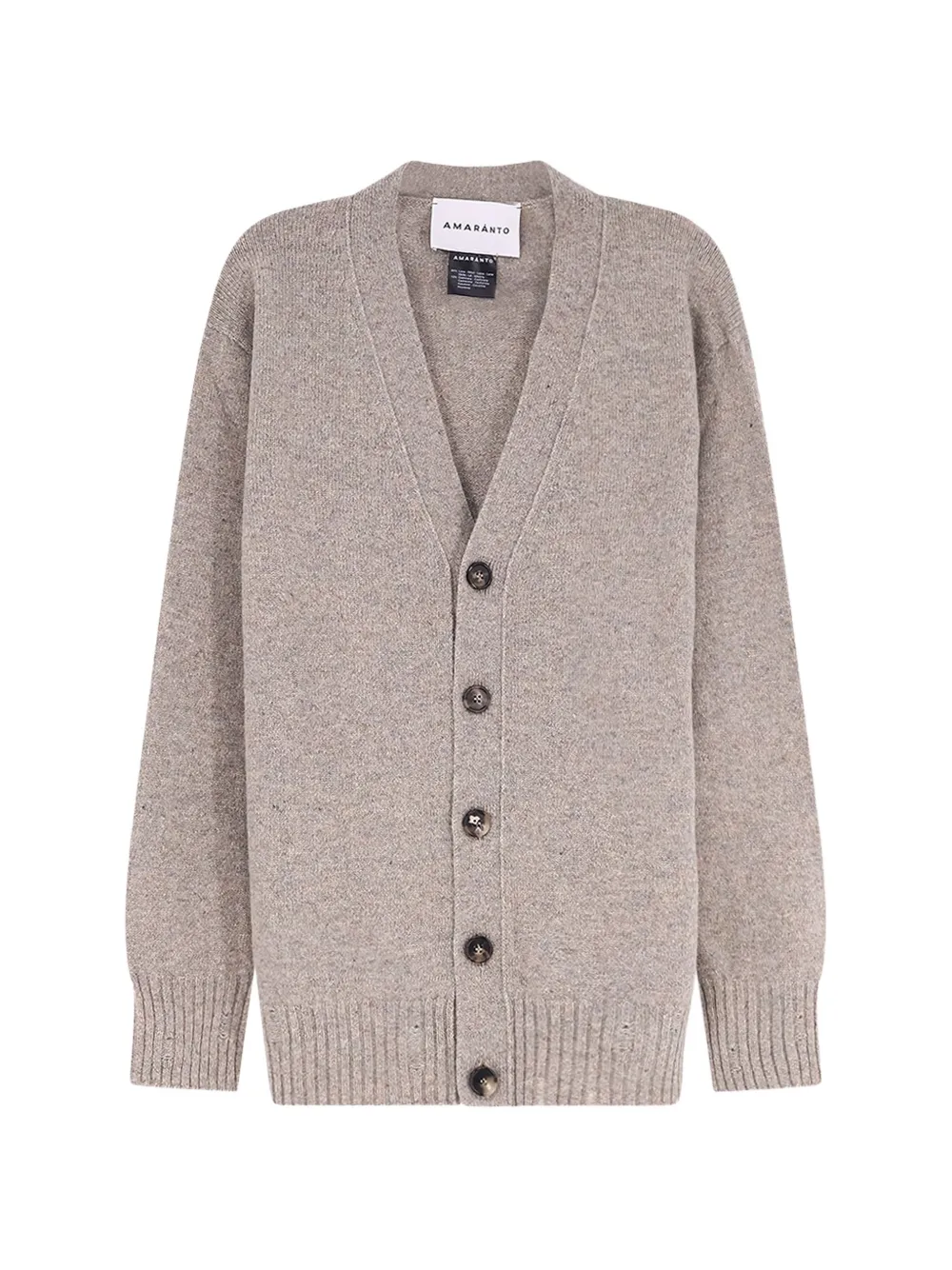 AMARANTO v-neck button-up cardigan - Neutrals