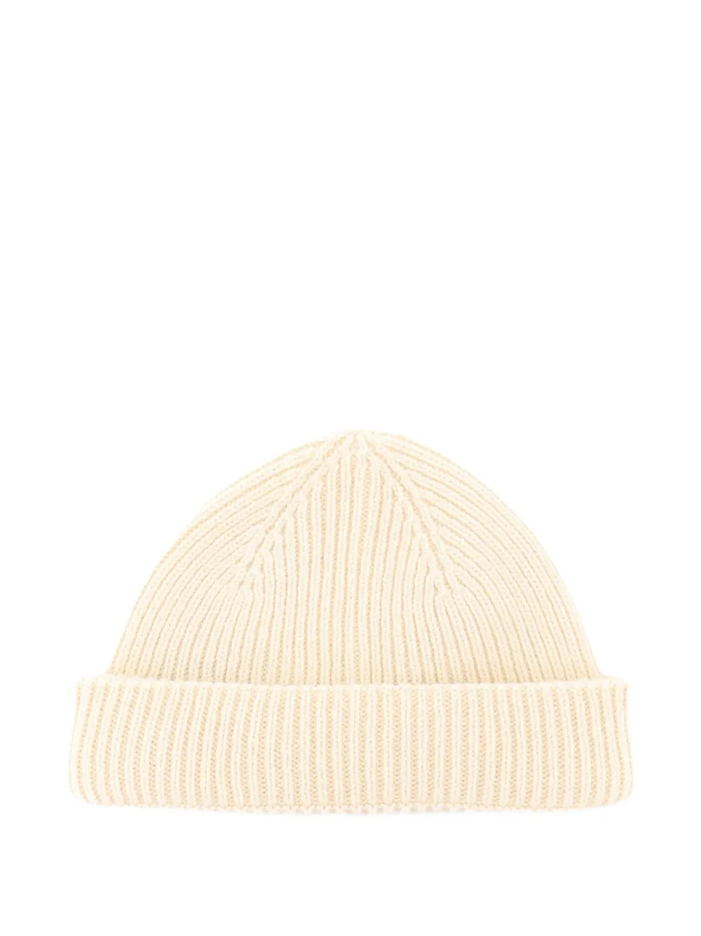 AMARANTO ribbed-knit beanie hat - Nude
