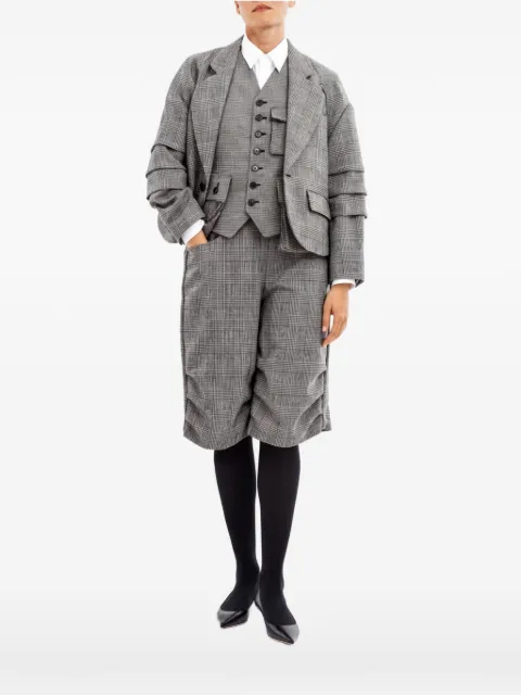Comme Des Garçons check tiered-sleeve jacket