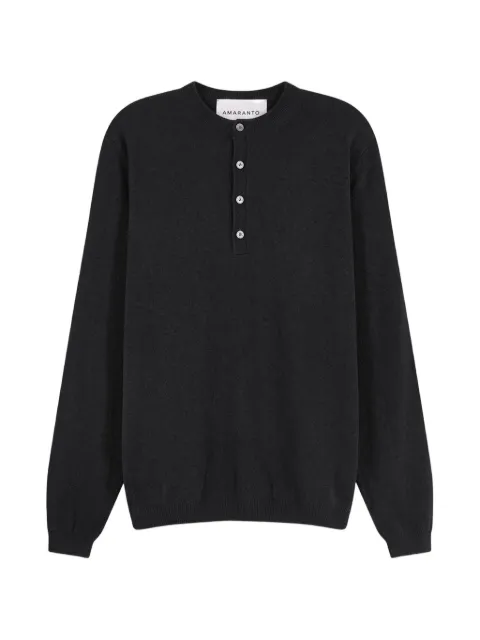AMARANTO henley-neck sweater