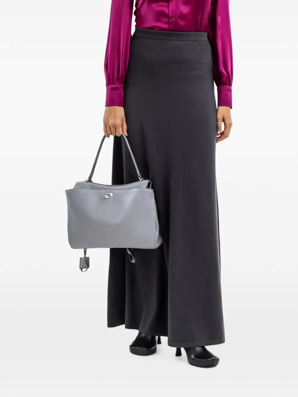 Balenciaga high-waisted maxi skirt - Grigio