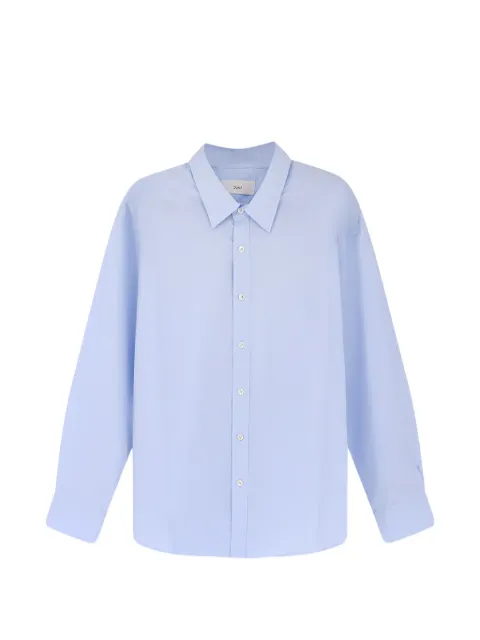 DUNST logo-embroidered cotton shirt