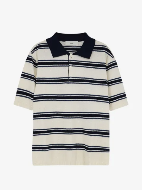 DUNST playera tipo polo con rayas estampadas