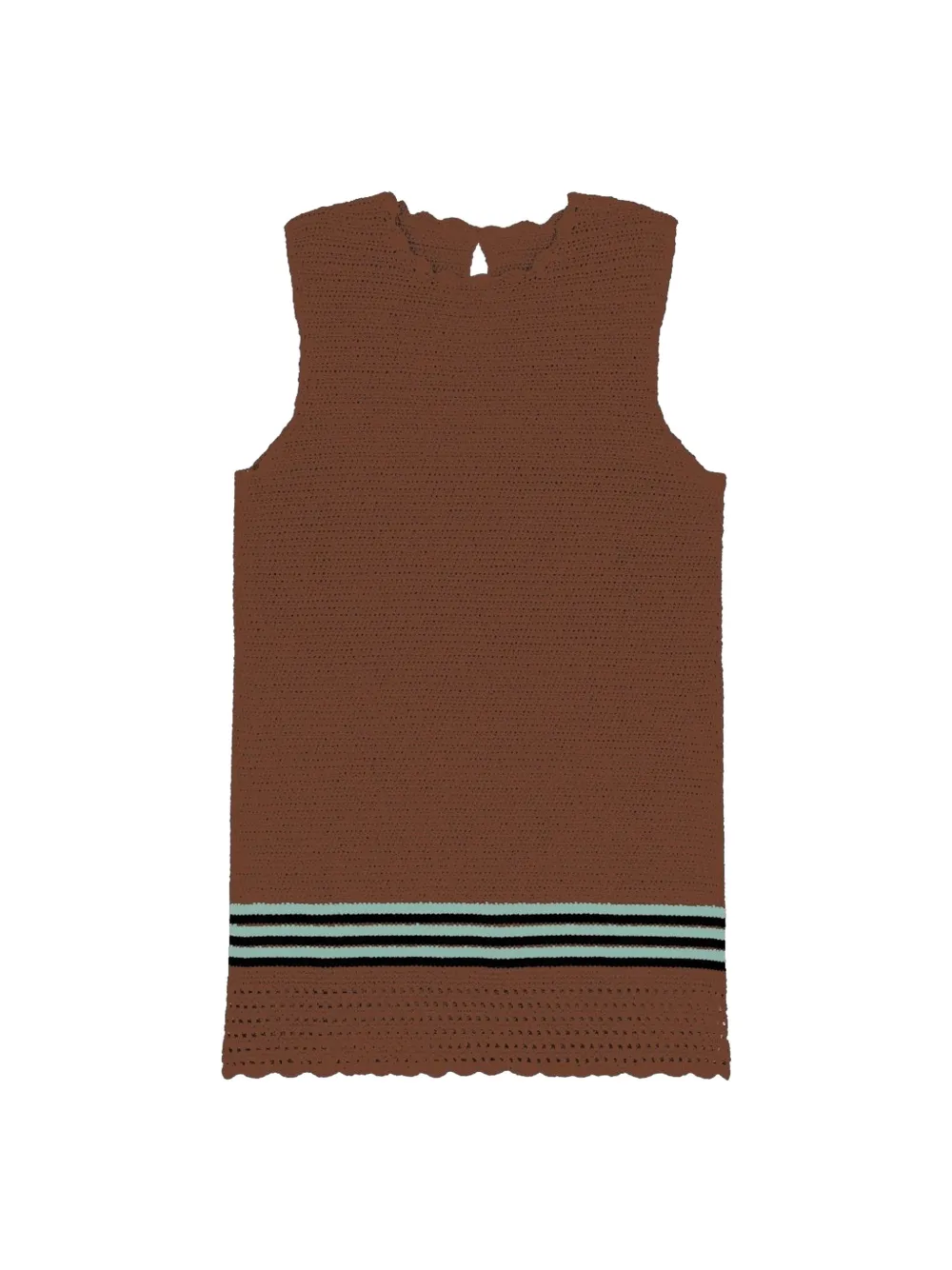B.B. Walace stripe-detail sleeveless tank top - Marrone