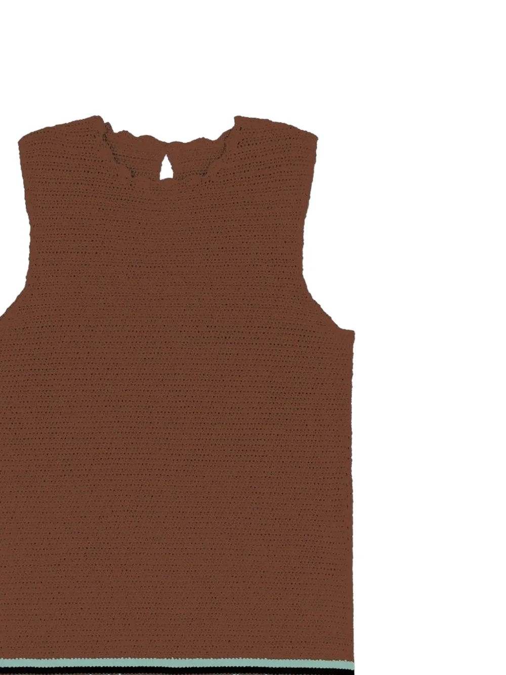B.B. Walace Tanktop met streepdetail Bruin