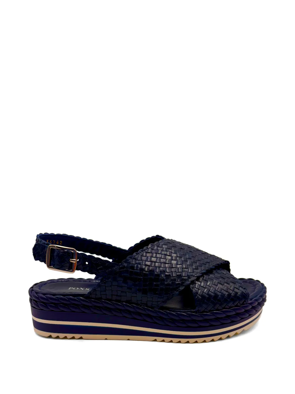 Pons Quintana Milan Woven Crossover Sandals In Blue