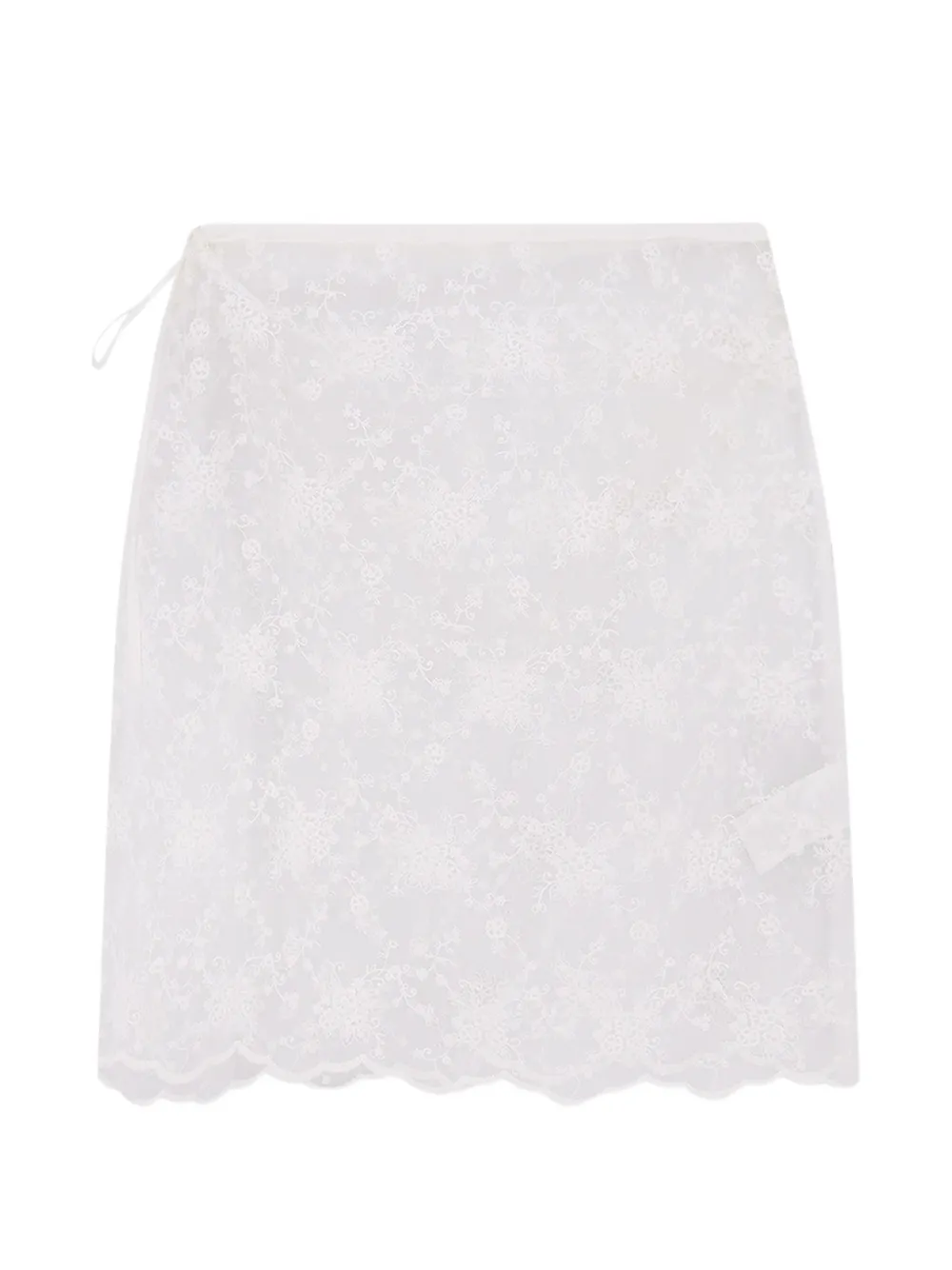  Dunst Falda Bordada A Capas - Blanco 
