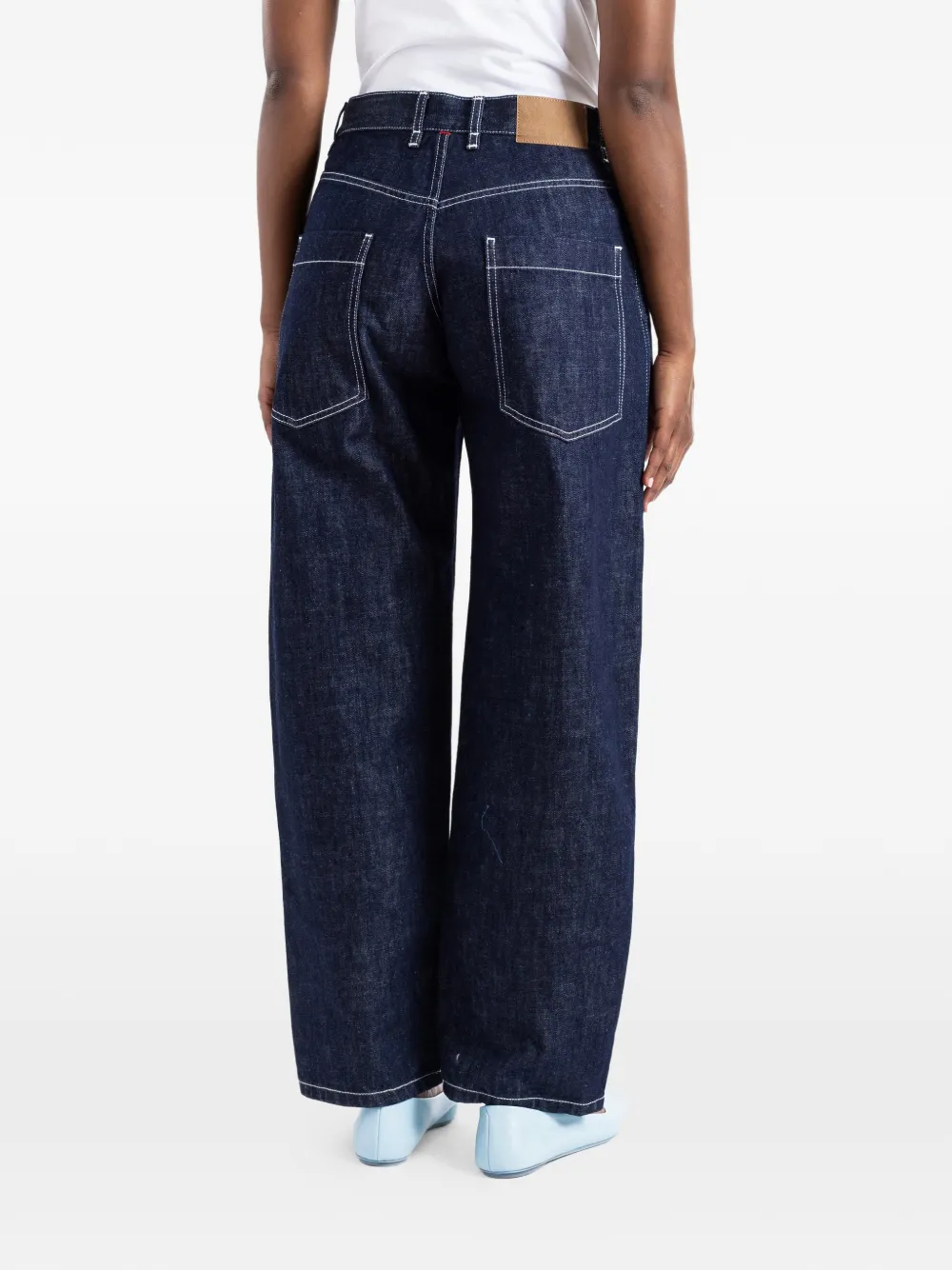 Casey Paulo jeans met contrasterend stiksel Blauw