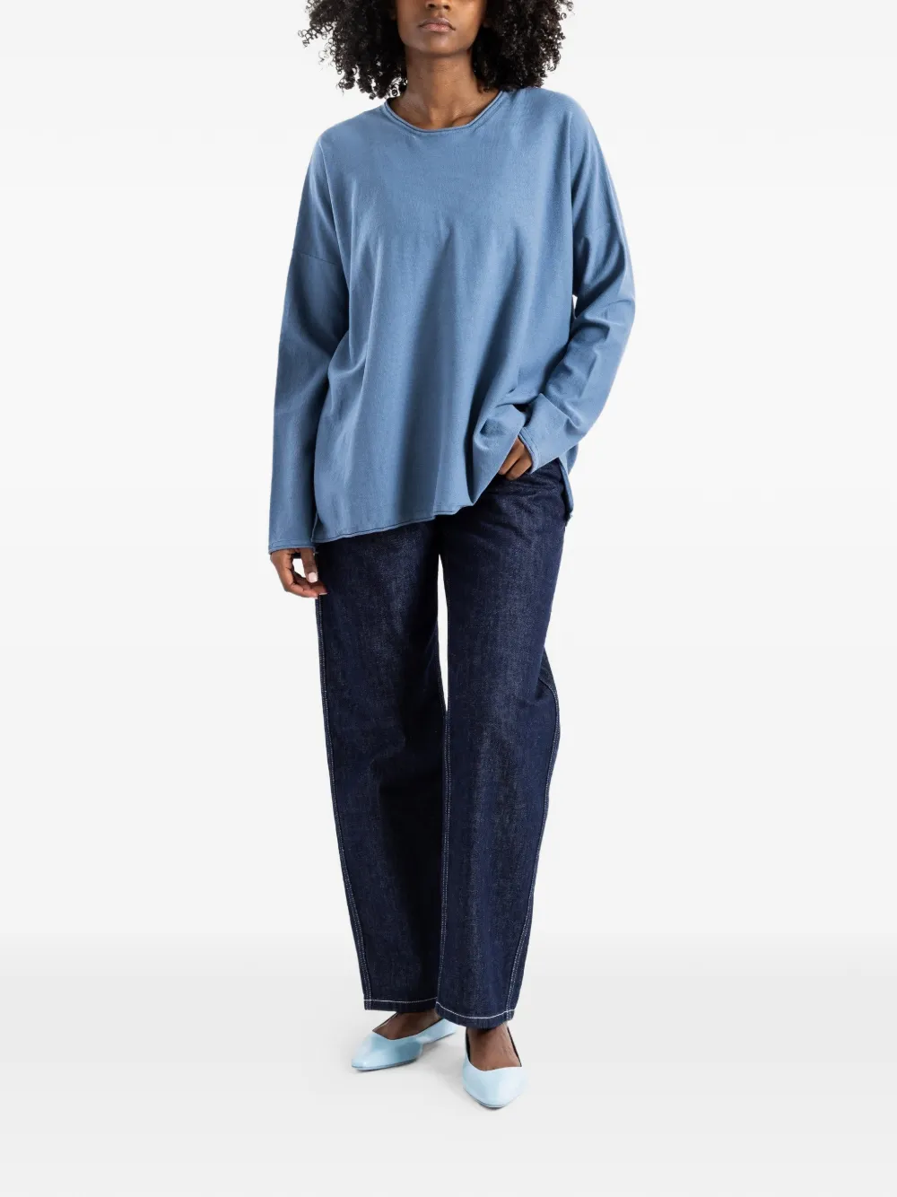 Casey Paulo jeans met contrasterend stiksel Blauw