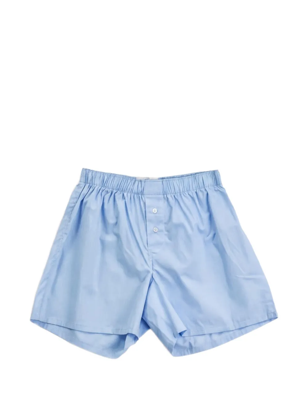 HANDVAERK elasticated-waist button-up boxer shorts - Blu