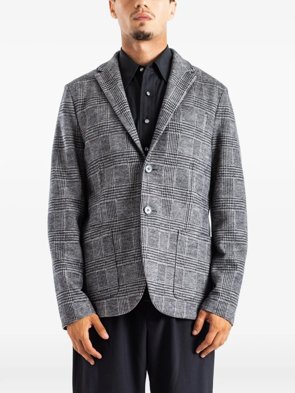 Harris Wharf London Prince of Wales check single-breasted blazer - Grau