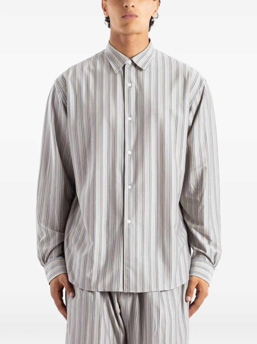 KANEMASA PHIL Modesta striped shirt - Grigio