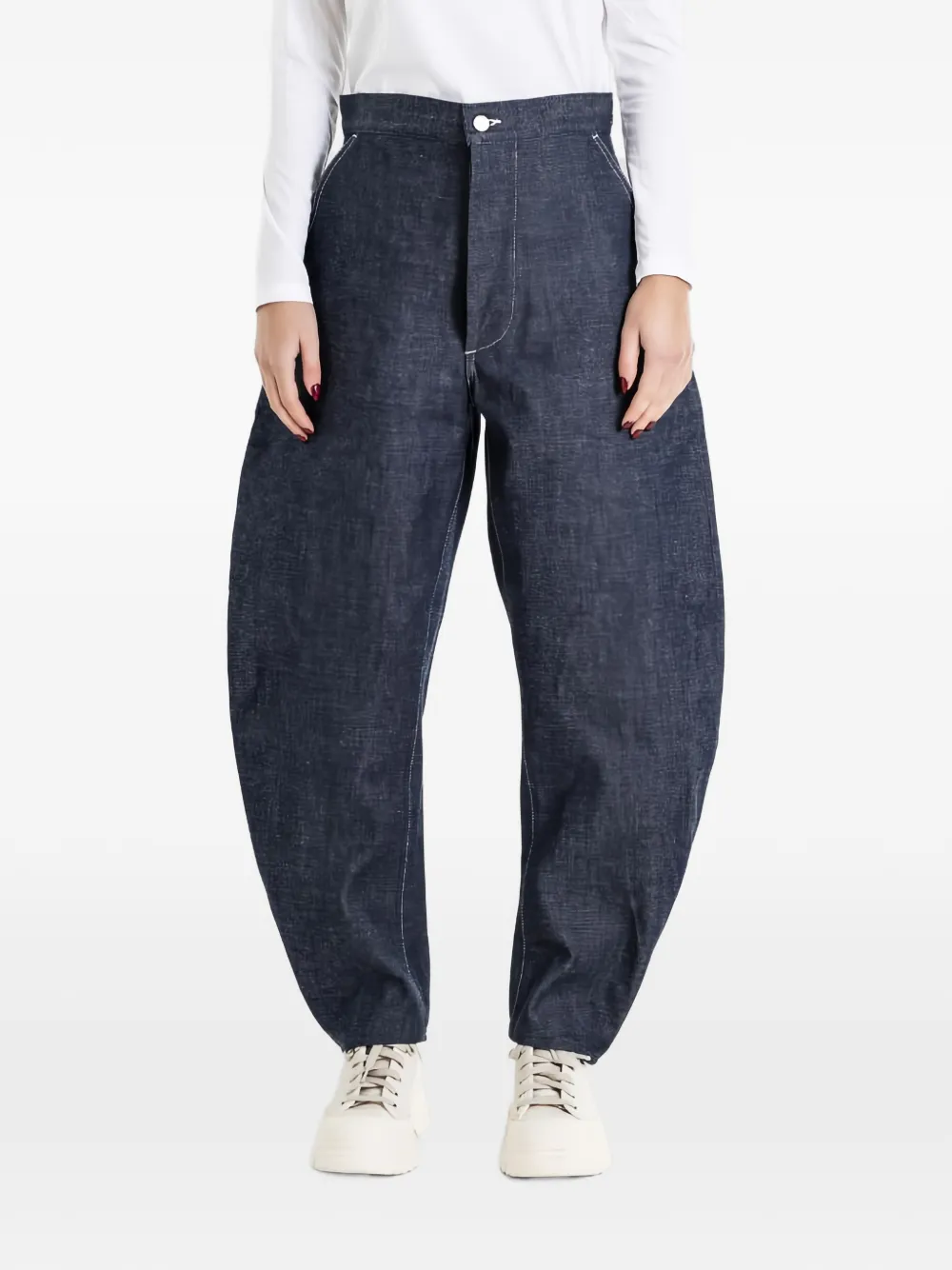 TUKI Type 4 contrast-stitch jeans - Blu