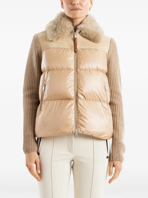 Moncler plumífero con cuello de pelo