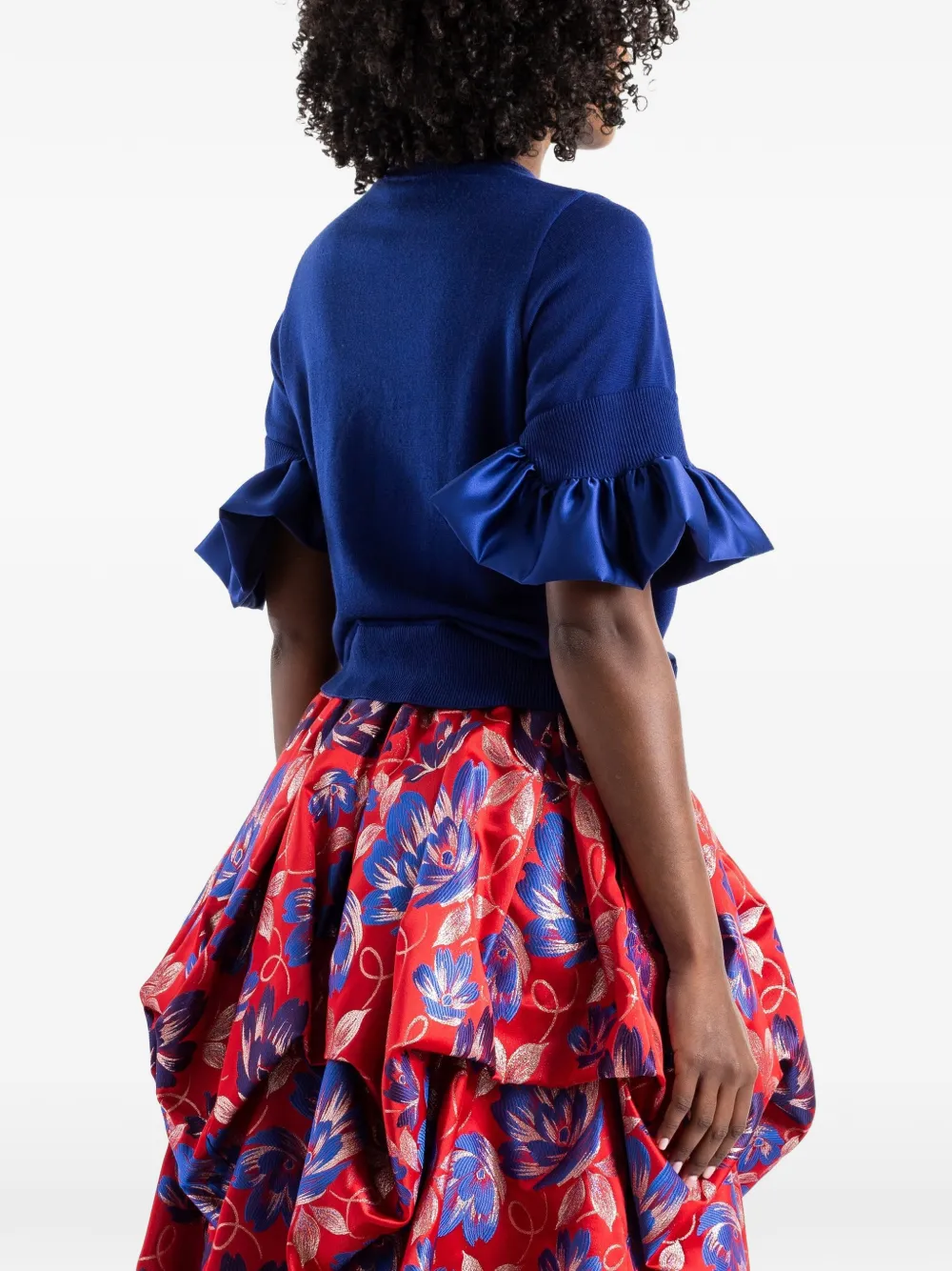Noir Kei Ninomiya Trui met ruches Blauw