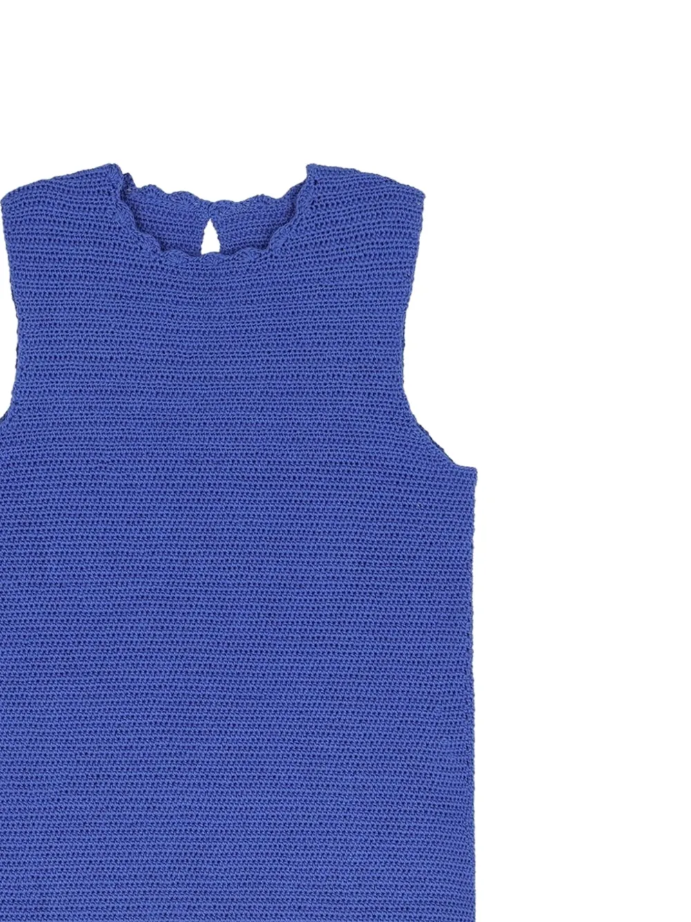 B.B. Walace Mouwloze top met streepdetail Blauw