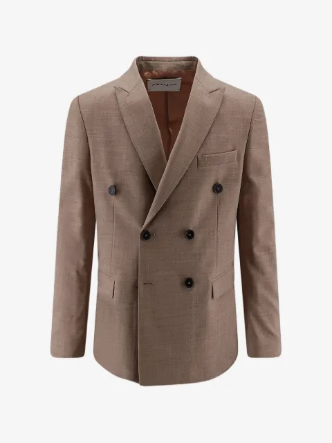 AMARANTO  double-breasted peak-lapel blazer