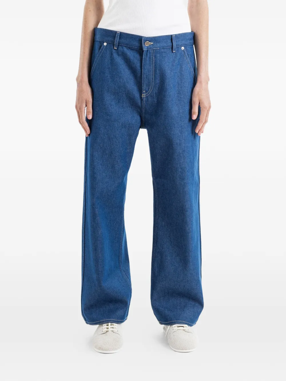 Sofie D'hoore contrast-stitching jeans - Blu