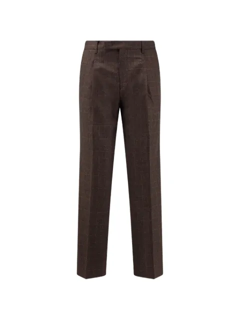 Germano 1952 check-pattern pleated trousers