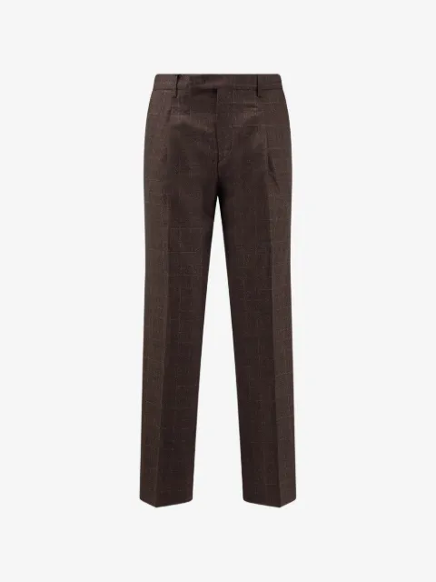 Germano 1952 check-pattern pleated trousers