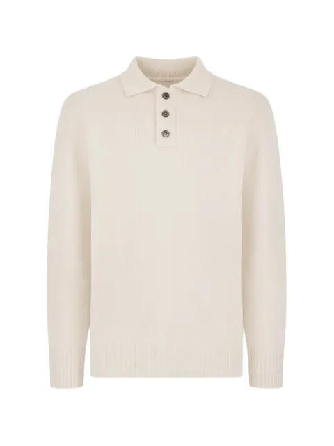 AMARANTO long-sleeved polo sweater