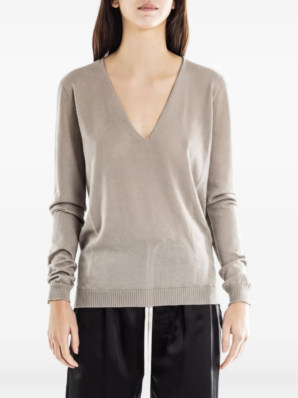 Rick Owens V-neck sweater - Toni neutri