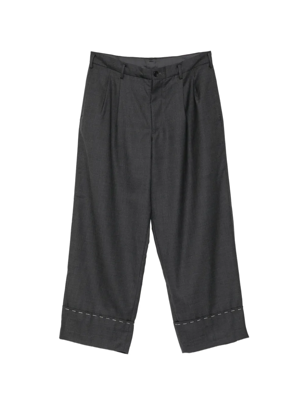 Yohji Yamamoto Pantaloni con cuciture a contrasto - Grigio