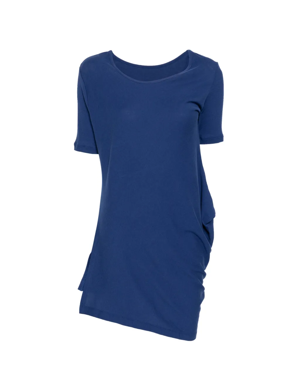Yohji Yamamoto Top con drappeggio laterale - Blu