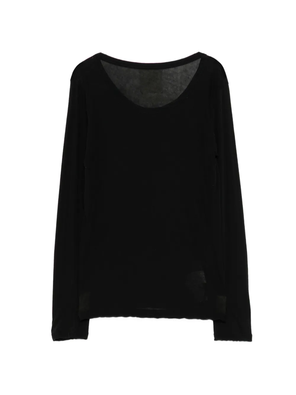 Yohji Yamamoto T-shirt a maniche lunghe - Nero