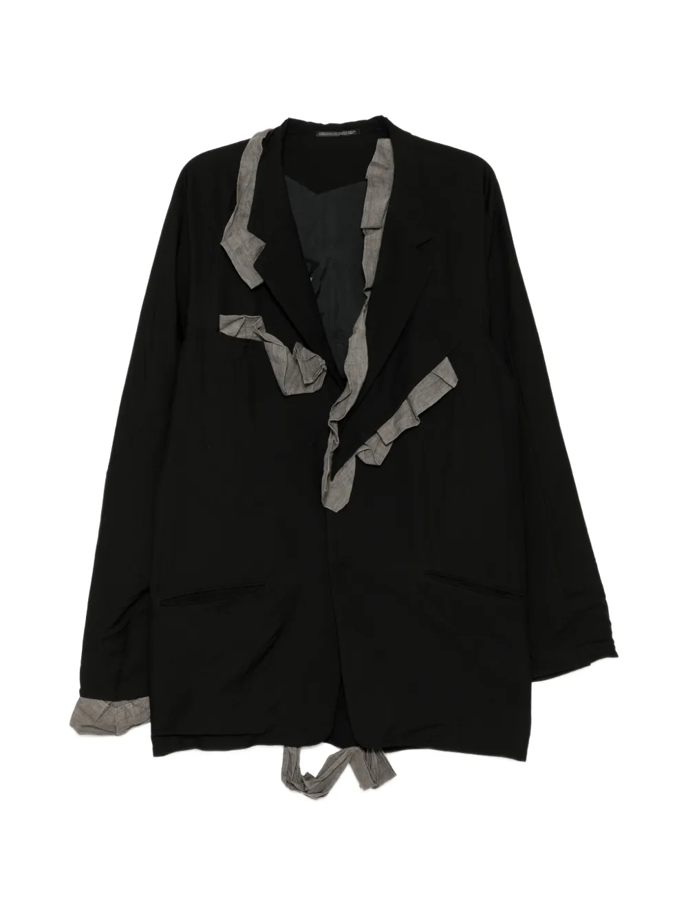 Yohji Yamamoto Blazer con ricamo - Nero