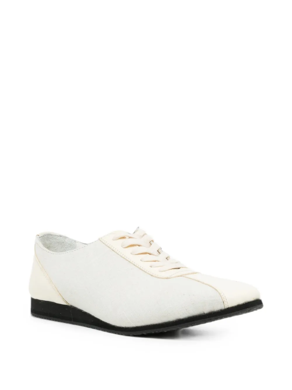 Yohji Yamamoto low-cut lace-up sneakers Beige