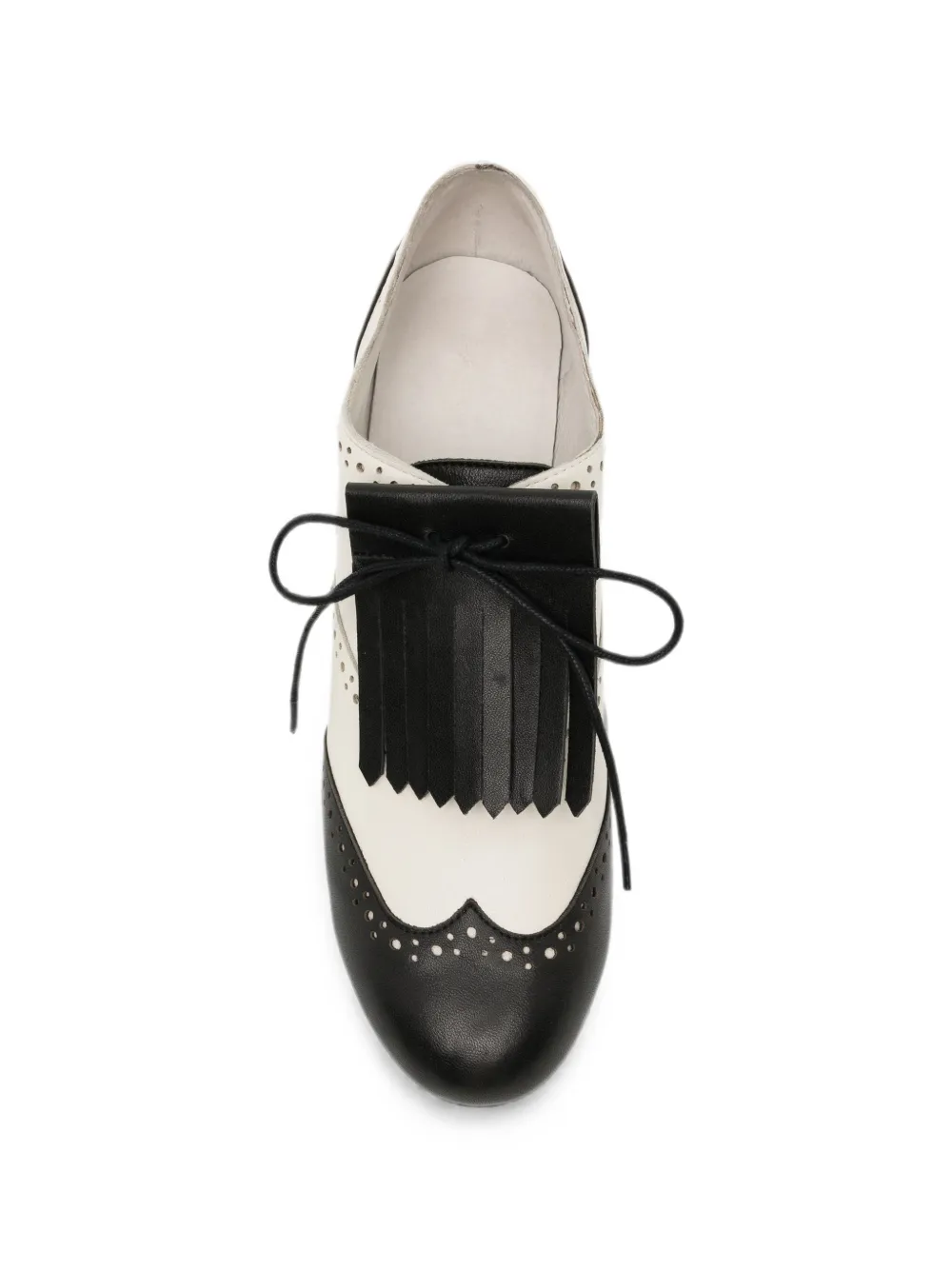 Yohji Yamamoto fringe-detail brogue derby shoes Wit