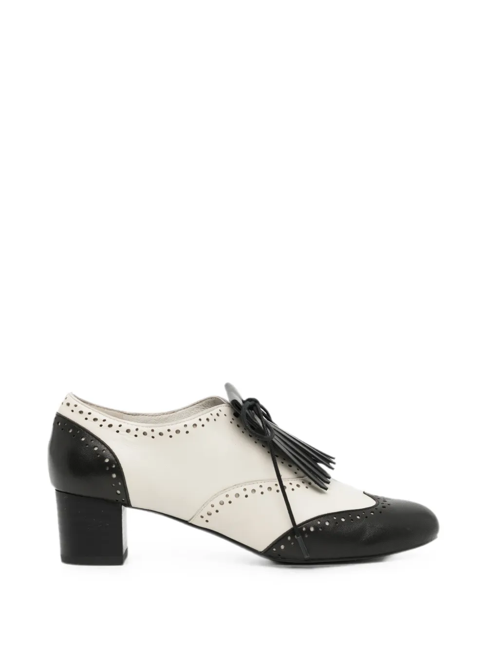 Yohji Yamamoto fringe-detail brogue derby shoes Wit
