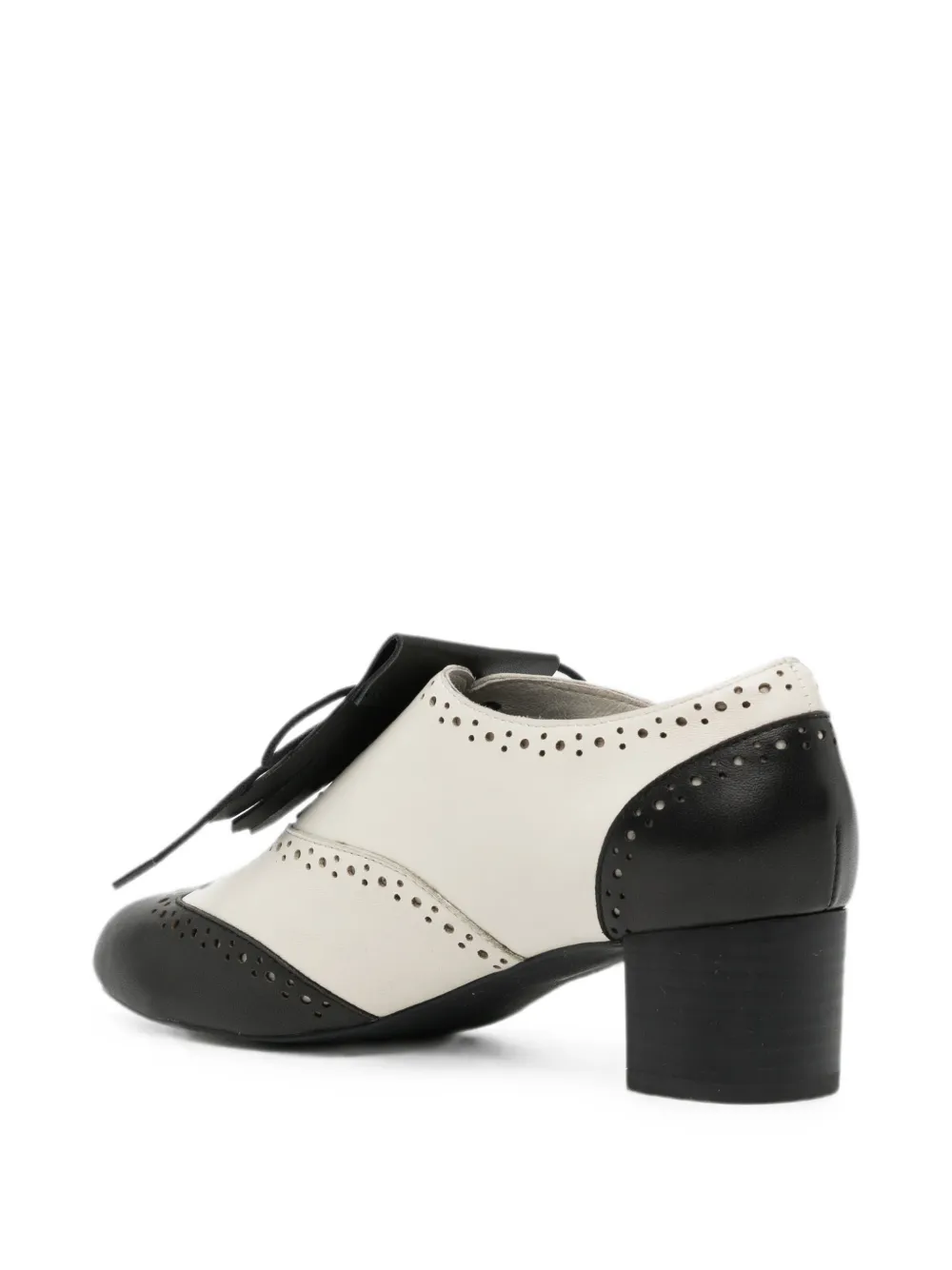 Yohji Yamamoto fringe-detail brogue derby shoes Wit