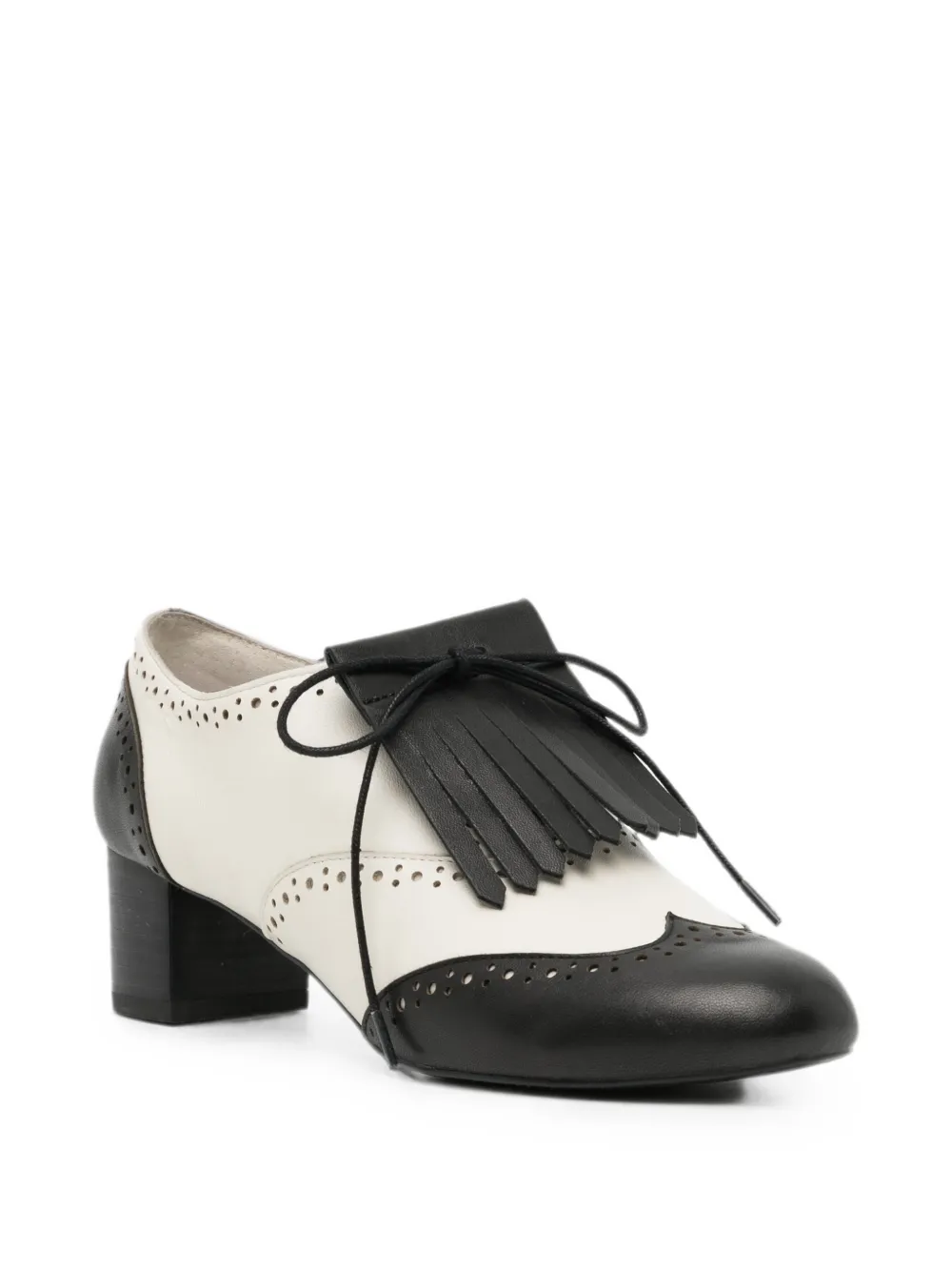 Yohji Yamamoto fringe-detail brogue derby shoes Wit