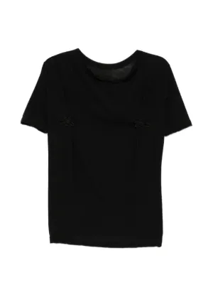 Comme Des Garçons Shirt Zip Cotton T-shirt | Black | FARFETCH