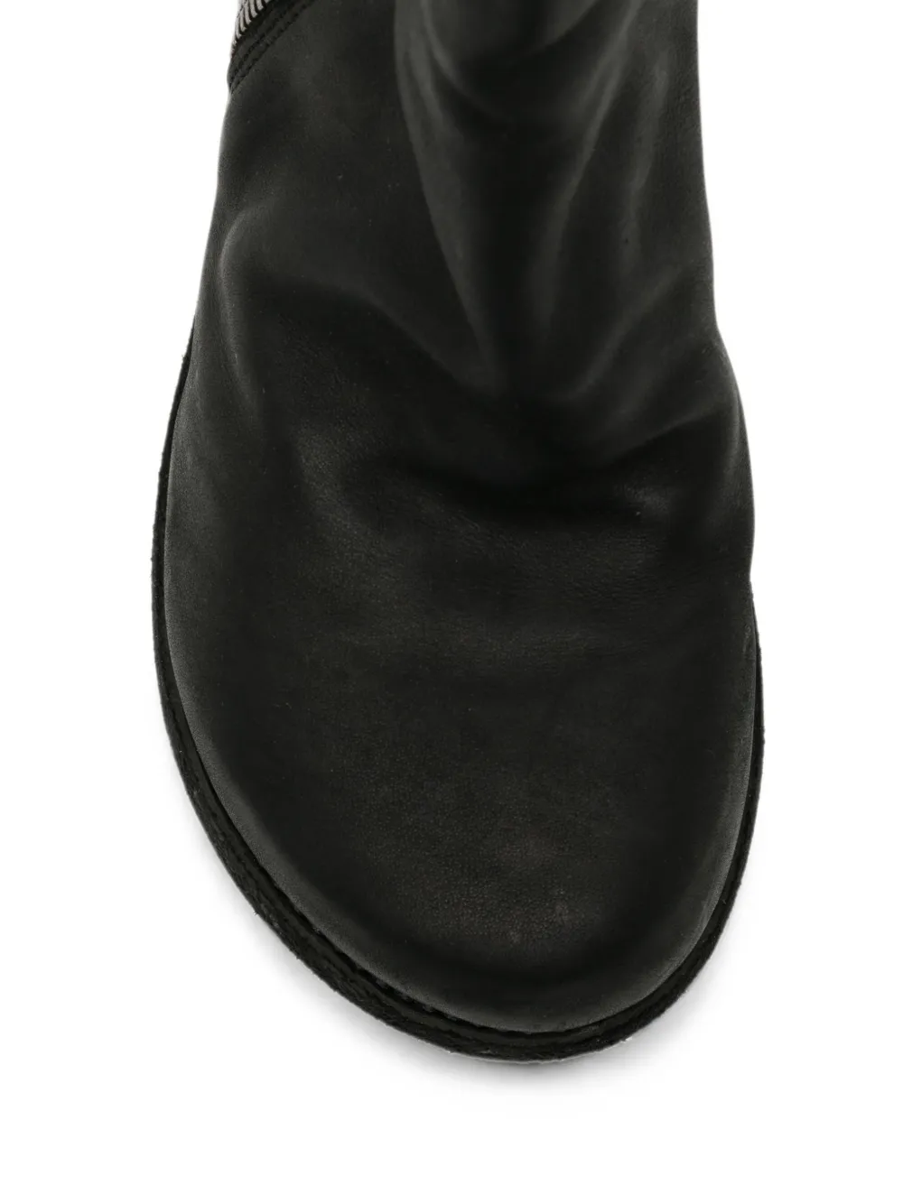 Yohji Yamamoto x Guidi Edition oblique side-zip boots Zwart