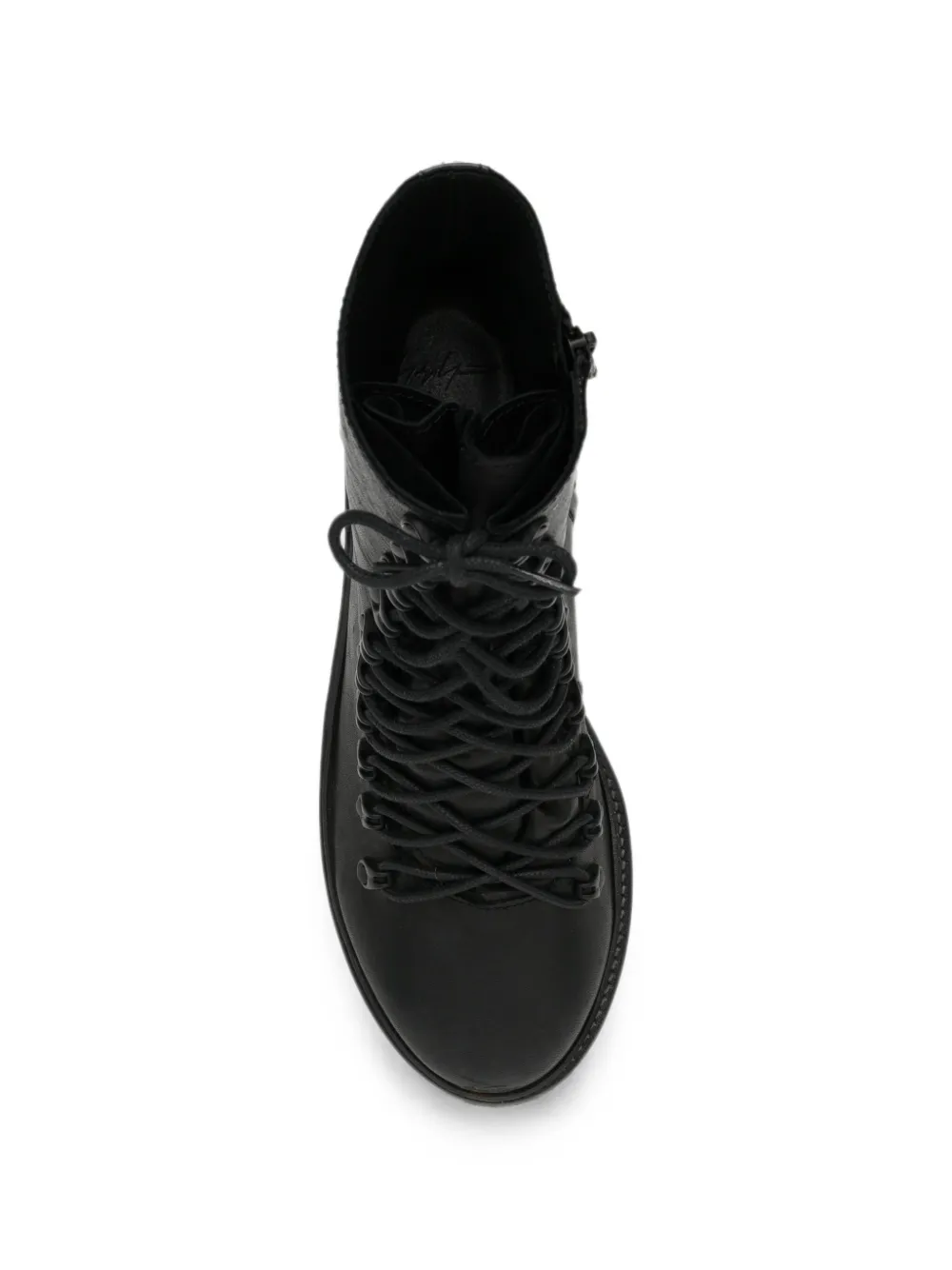 Yohji Yamamoto leather trekking boots Zwart