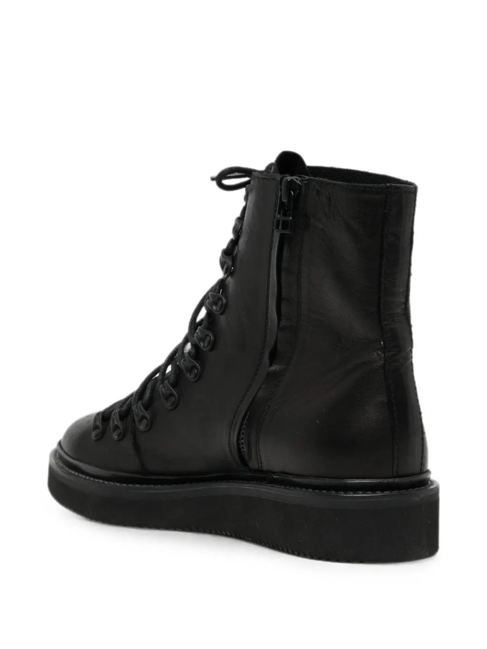 Yohji Yamamoto leather trekking boots Zwart