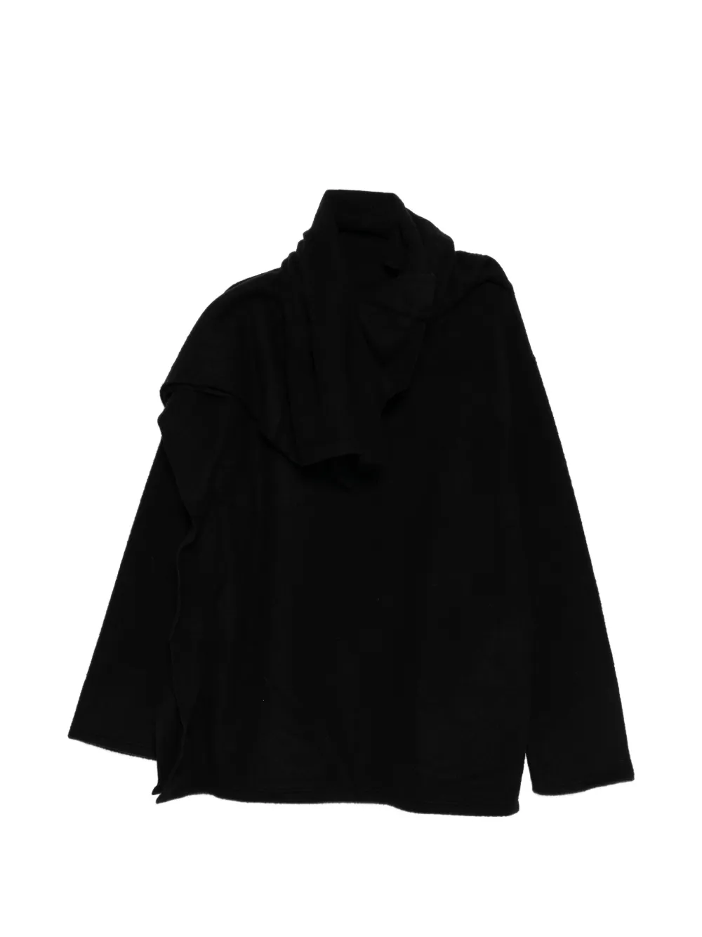 Yohji Yamamoto Maglione a collo alto - Nero