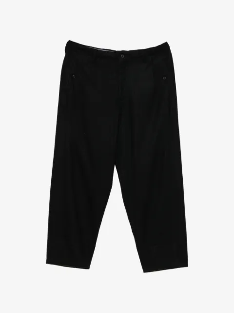 Yohji Yamamoto flannel side-dart trousers