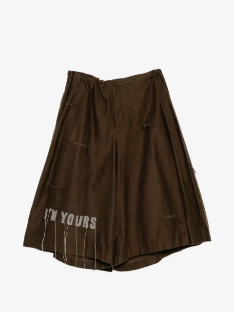 Yohji Yamamoto 슬로건 자수 스코트